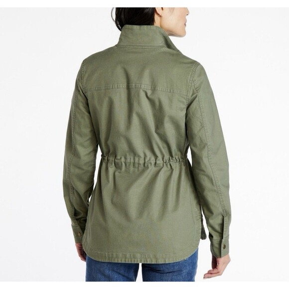 LL Bean Utility Barn Field Jacket BeanFlex Carbon Navy Drawstring Waist SZ Large - Picture 10 of 11